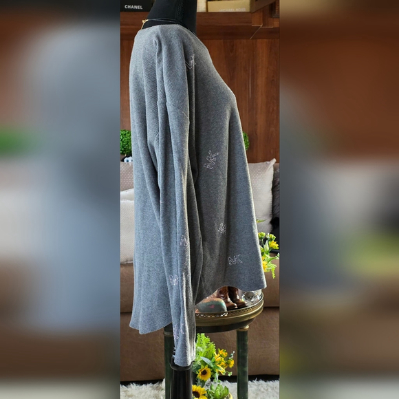 Michael Michael Kors Gray Rhinestone Sweater - Picture 4 of 7